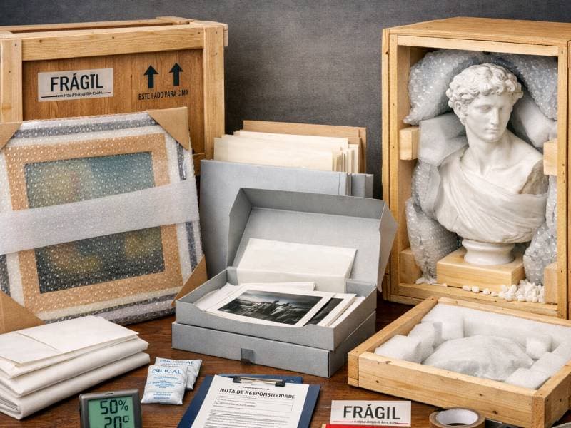 Embalagem de acervo artístico